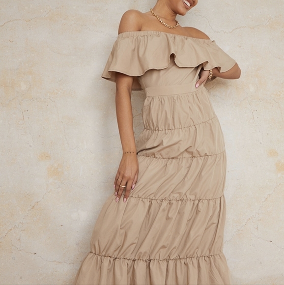 Off the shoulder Tiered Maxi Dress - tall - Picture 2 of 12